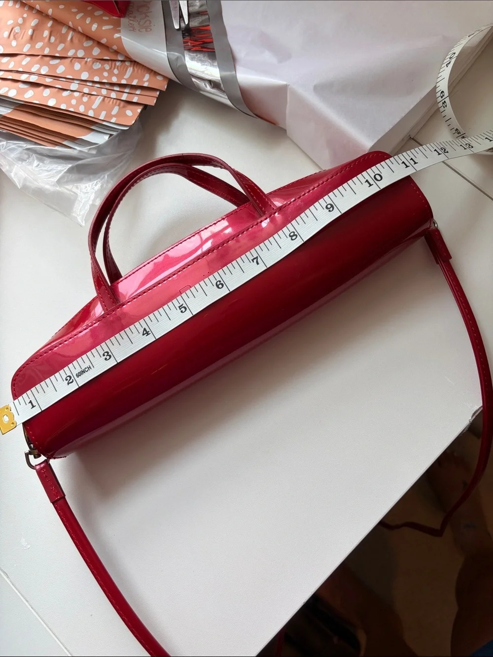 Beijo Red Barrel Crossbody with Top Handles